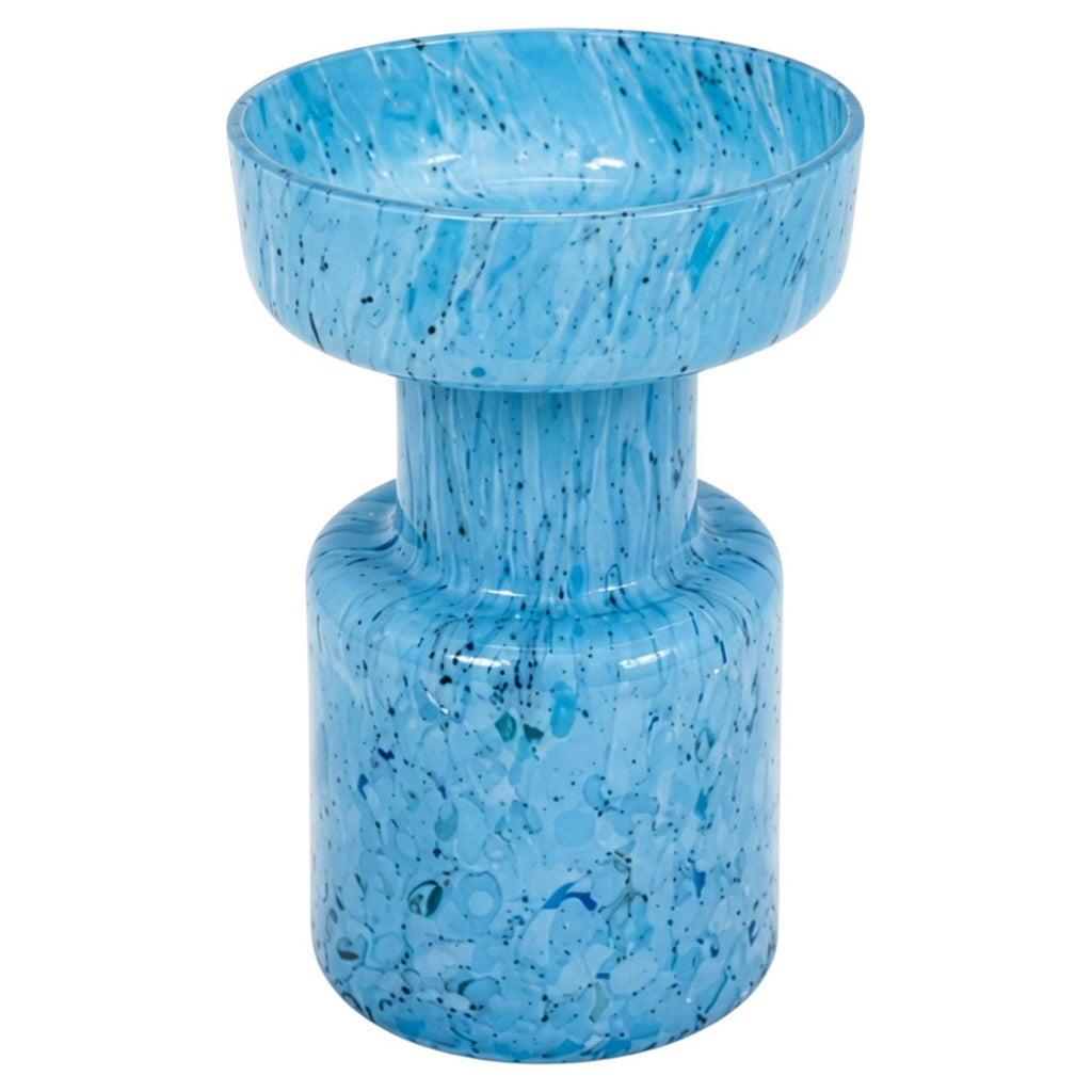 Mid-Century Scandinavian Hand-Blown Art Glass Vase, Turquoise, circa 1965