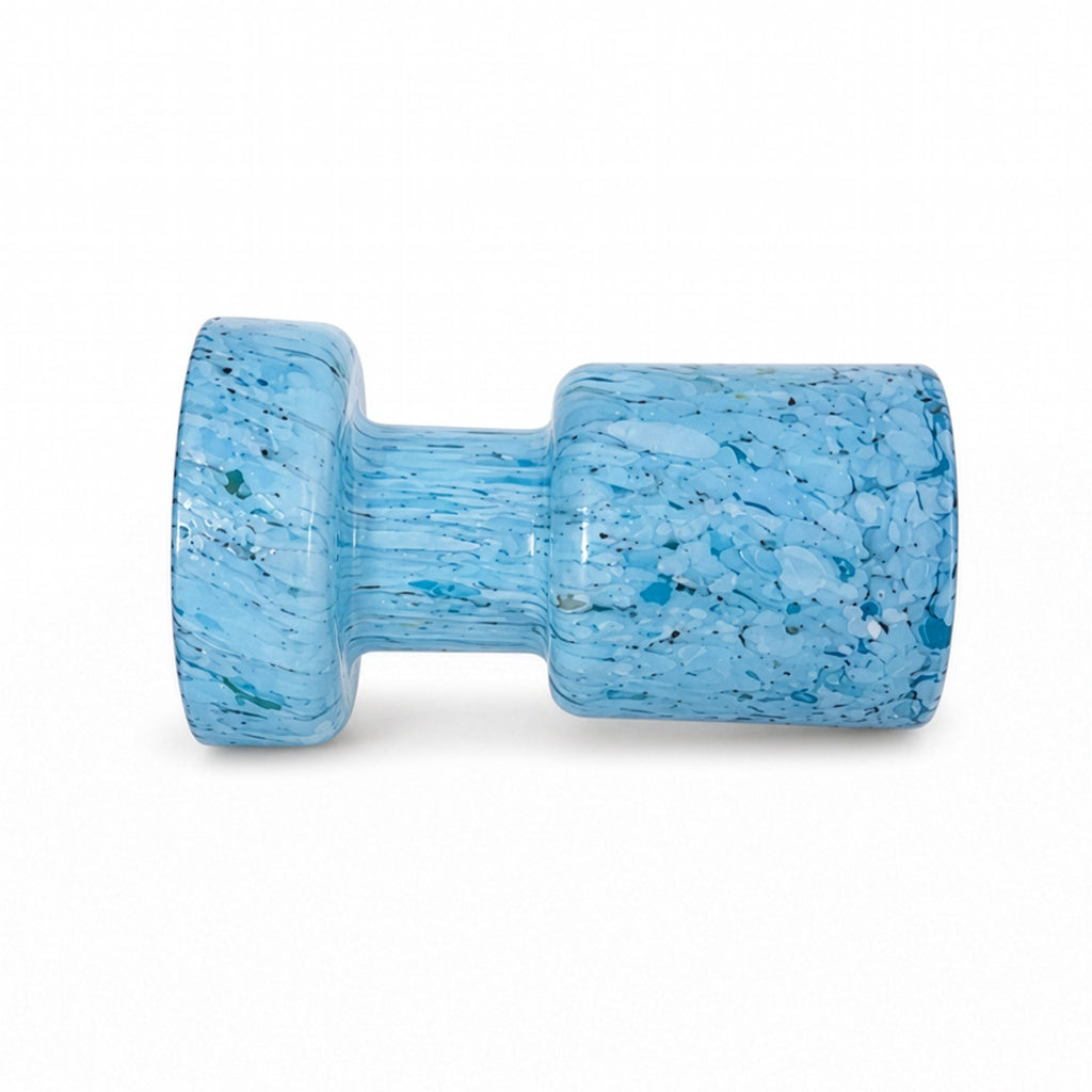 Mid-Century Scandinavian Hand-Blown Art Glass Vase, Turquoise, circa 1965