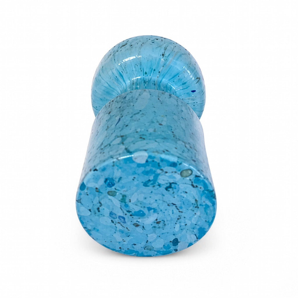 Mid-Century Scandinavian Hand-Blown Art Glass Vase, Turquoise, circa 1965