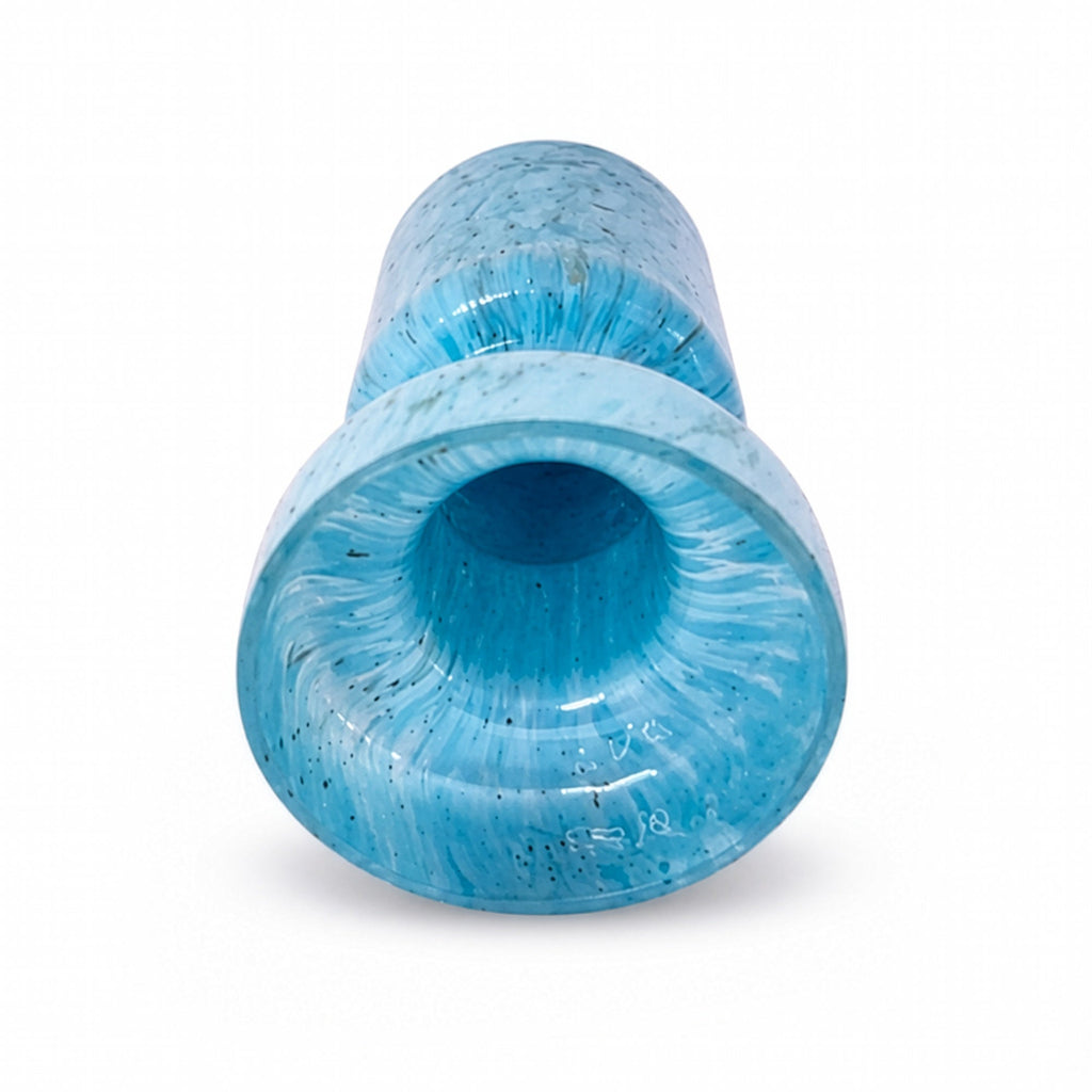 Mid-Century Scandinavian Hand-Blown Art Glass Vase, Turquoise, circa 1965