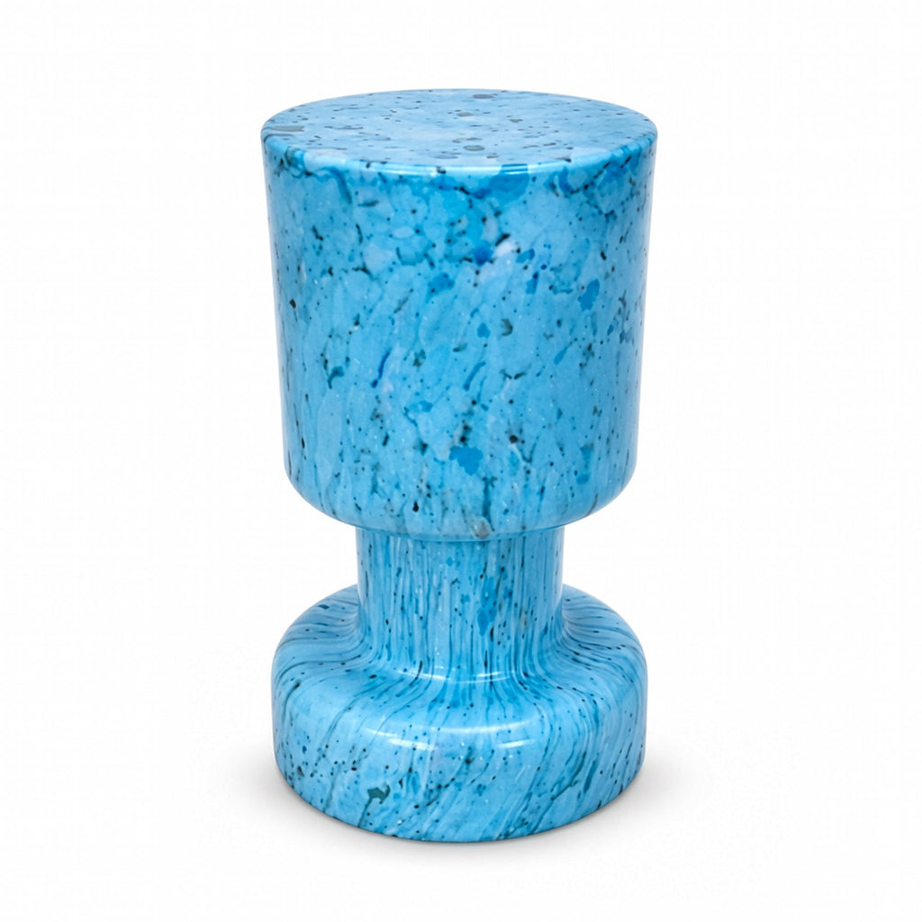 Mid-Century Scandinavian Hand-Blown Art Glass Vase, Turquoise, circa 1965