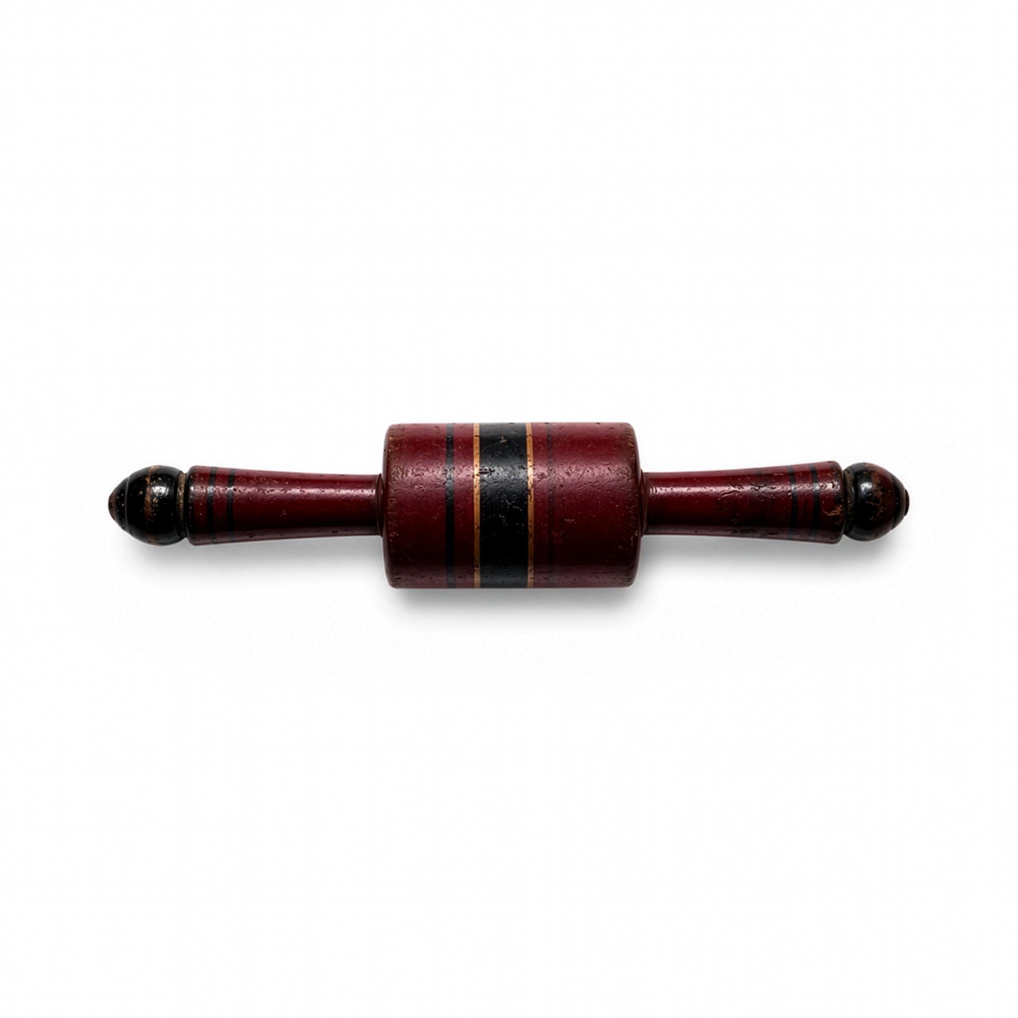 Wall Installation of Fifteen Vintage Indian Lacquered Wooden Rolling Pins — image 8