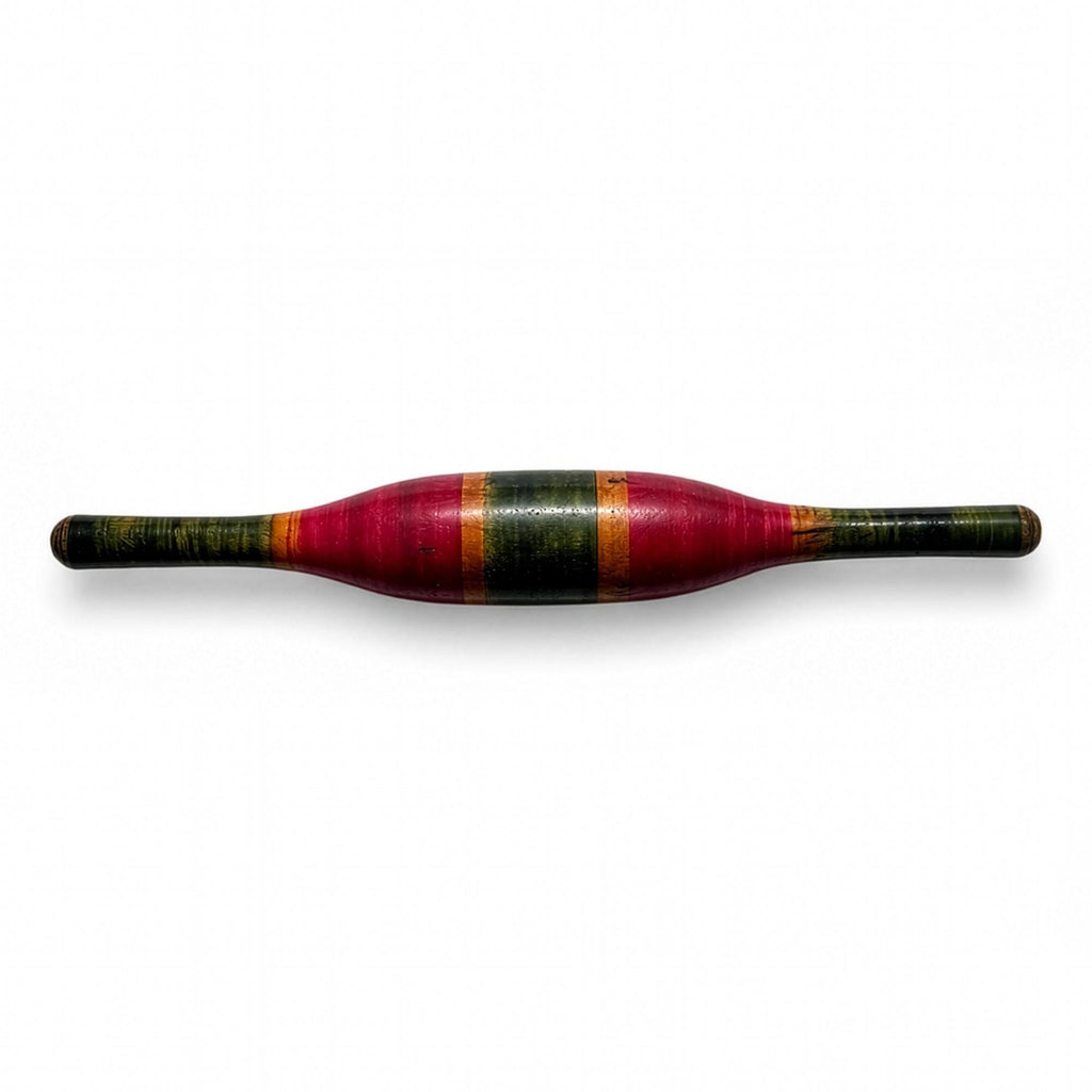 Wall Installation of Fifteen Vintage Indian Lacquered Wooden Rolling Pins — image 15