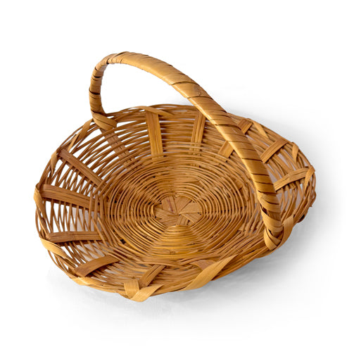 Woven Basket with Central Handle