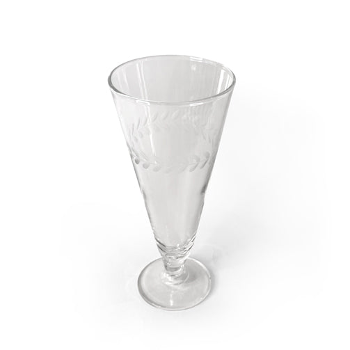 Tall Etched Glass Goblets