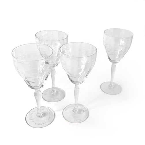 Etched Glass Goblets