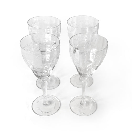 Etched Glass Goblets