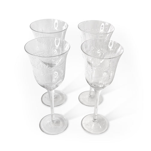Engraved Glass Goblets