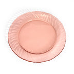 Set of Six Pink Spiral Depression Glass Tableware