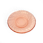 Set of Six Pink Spiral Depression Glass Tableware