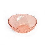 Set of Six Pink Spiral Depression Glass Tableware