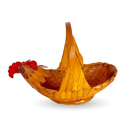 Duo of Hen-Shaped Baskets