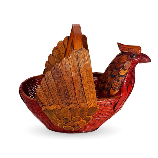 Duo of Hen-Shaped Baskets