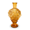 Amber Empoli Glass Bottle with Prunts