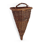 Wicker cone baskets duo