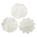 Set Of Three Circular Crochet Table Linens