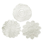 Set Of Three Circular Crochet Table Linens