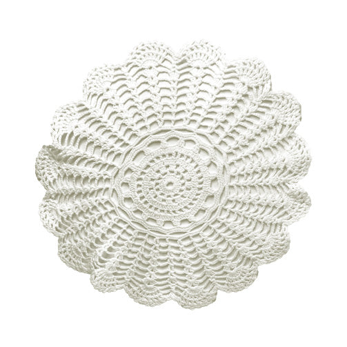 Set Of Three Circular Crochet Table Linens
