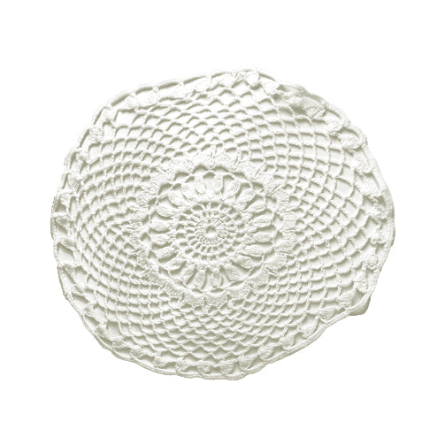 Set Of Three Circular Crochet Table Linens