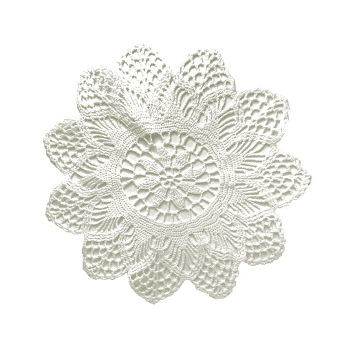 Set Of Three Circular Crochet Table Linens