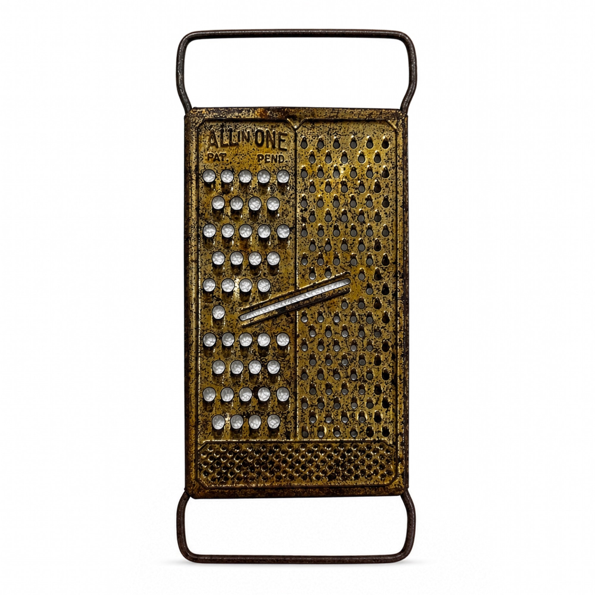 Wall Installation of Thirteen Antique and Vintage Metal Kitchen Graters