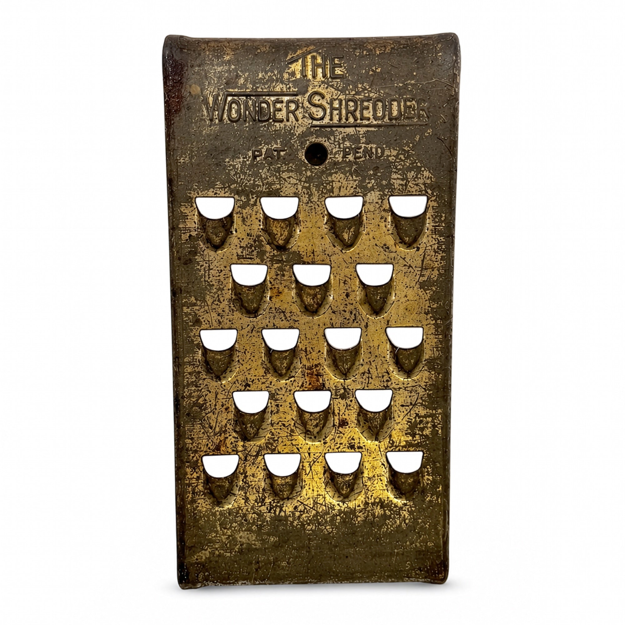 Wall Installation of Thirteen Antique and Vintage Metal Kitchen Graters