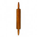 Vintage Wooden Rolling Pins Set with Black Metal Wall Rack, Circa 1970s
