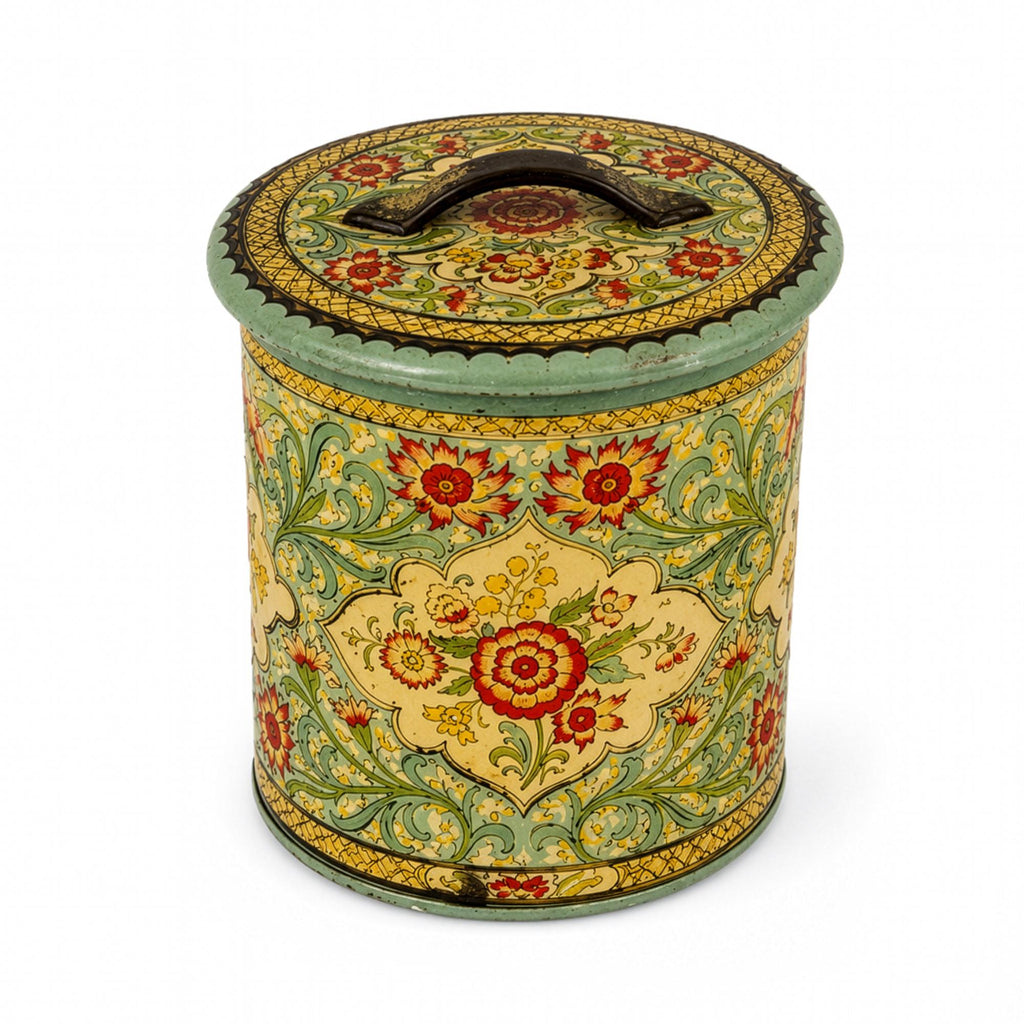 Mid-Century Holland Floral Tin Nesting Canister Set of Four