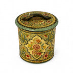 Mid-Century Holland Floral Tin Nesting Canister Set of Four