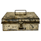 Antique Kreamer Spice Lock Box, Tin-Plated Steel, Six Tins, Circa 1920