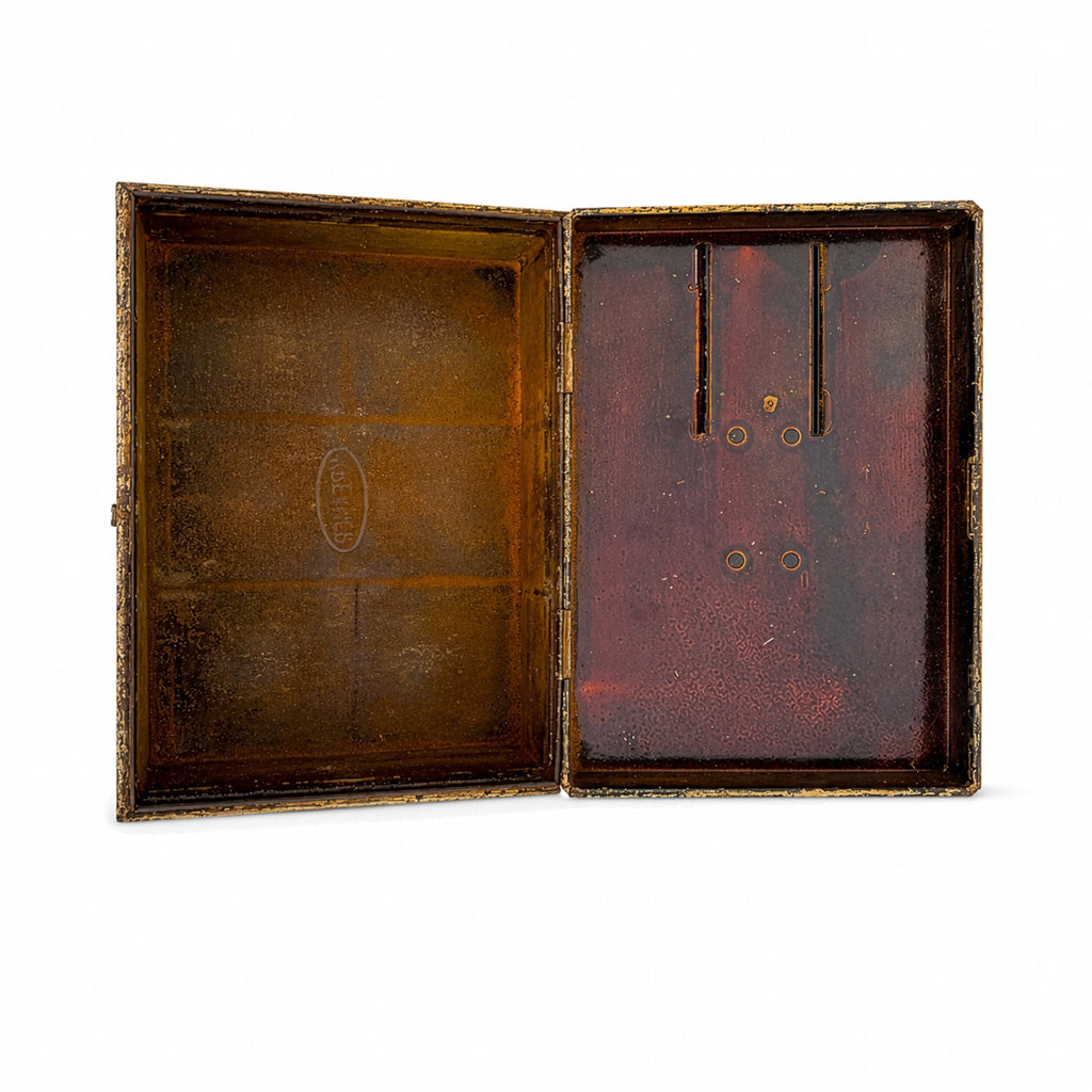 Antique Kreamer Spice Lock Box, Tin-Plated Steel, Six Tins, Circa 1920