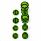 Vintage L.E. Smith Green Textured Glass Canisters Set, 1970