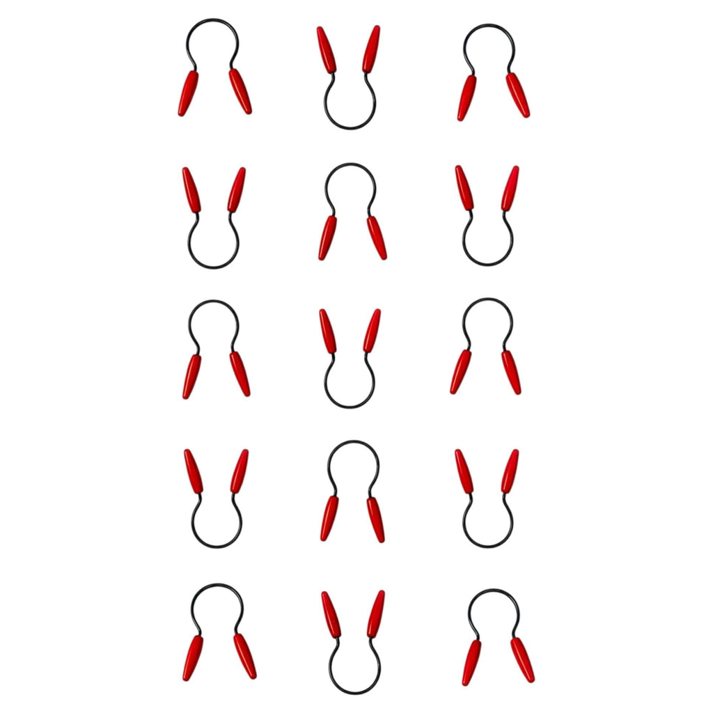 Wall Installation of 15 Antique Red Wood-Handled Jar Openers