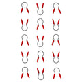 Wall Installation of 15 Antique Red Wood-Handled Jar Openers