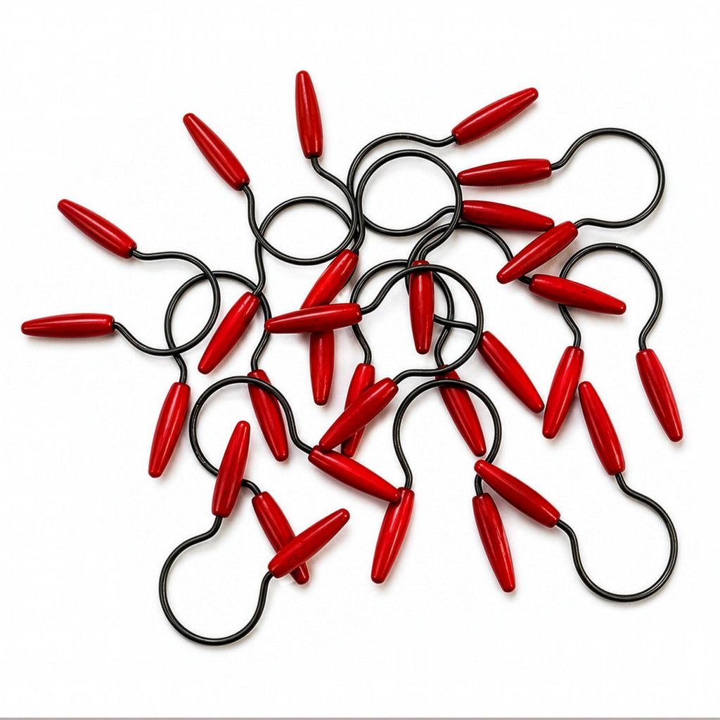 Wall Installation of 15 Antique Red Wood-Handled Jar Openers