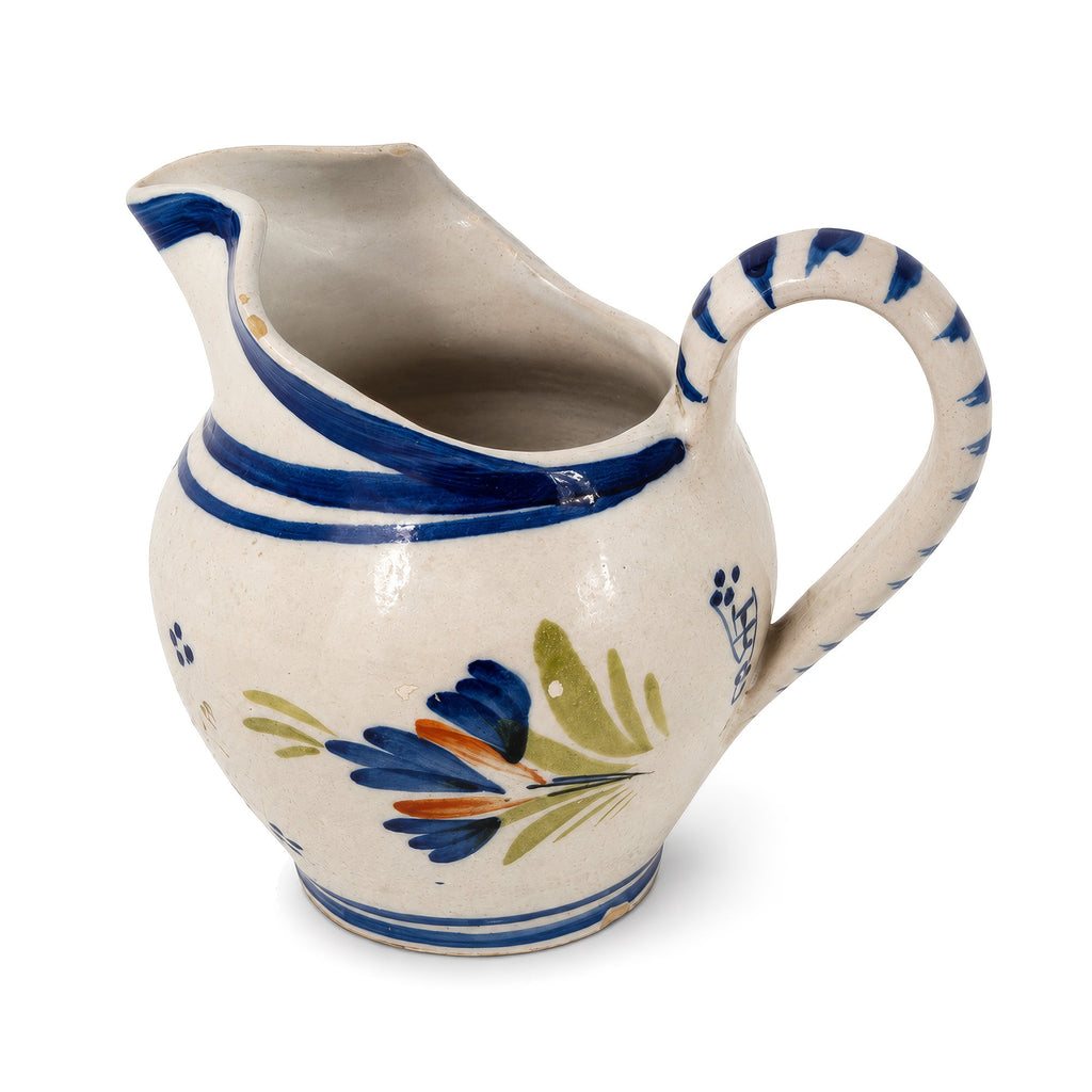 Vintage Henriot Quimper Faience Roaster Bowl & Pitcher Set, circa 1960