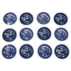 Set of 12 Vintage Japanese Blue Willow Porcelain Butter Pat Dishes