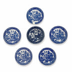 Set of 12 Vintage Japanese Blue Willow Porcelain Butter Pat Dishes