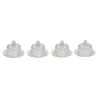 Set of Mosser Glass Miniature Covered Butter Dishes, Cherry Motif