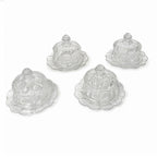 Set of Mosser Glass Miniature Covered Butter Dishes, Cherry Motif