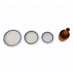 Vintage Irish Stoneware Butter Pat Set, Shabby Chic, 1970