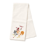 Vintage 1940–1950 Hand-Embroidered Chicken and Rooster Kitchen Towels