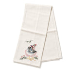 Vintage 1940–1950 Hand-Embroidered Chicken and Rooster Kitchen Towels