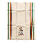 Vintage Dutch Girl Kitchen Towels Set, Hand-Embroidered Folk Art