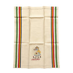 Vintage Dutch Girl Kitchen Towels Set, Hand-Embroidered Folk Art