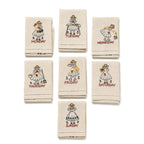 Vintage Dutch Girl Kitchen Towels Set, Hand-Embroidered Folk Art