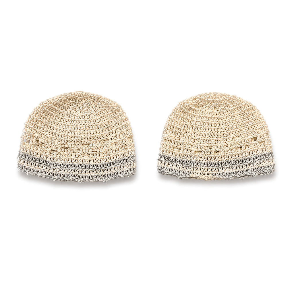 Vintage Handmade Crochet Glass Covers, Mid-Century Design, 1950s