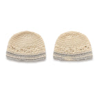 Vintage Handmade Crochet Glass Covers, Mid-Century Design, 1950s
