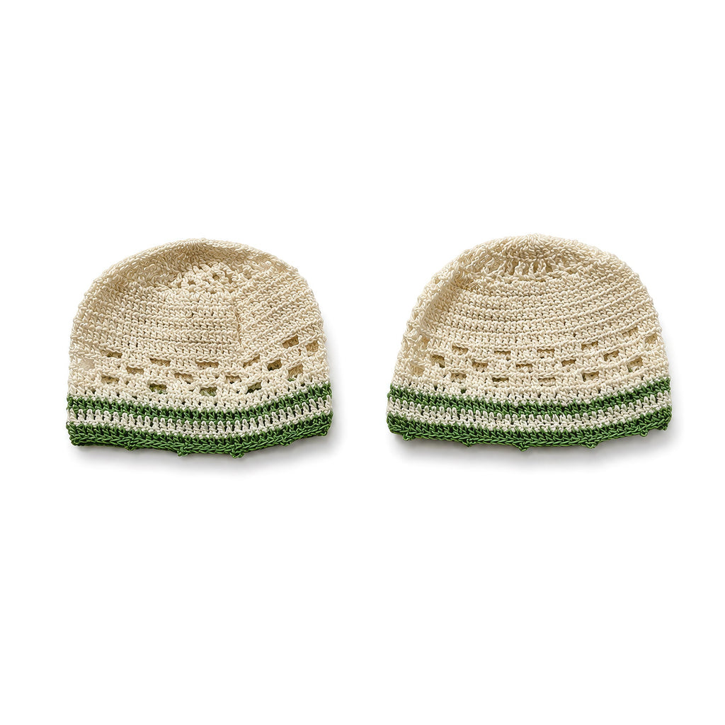 Vintage Handmade Crochet Glass Covers, Mid-Century Design, 1950s