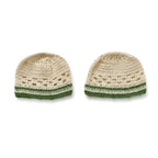 Vintage Handmade Crochet Glass Covers, Mid-Century Design, 1950s